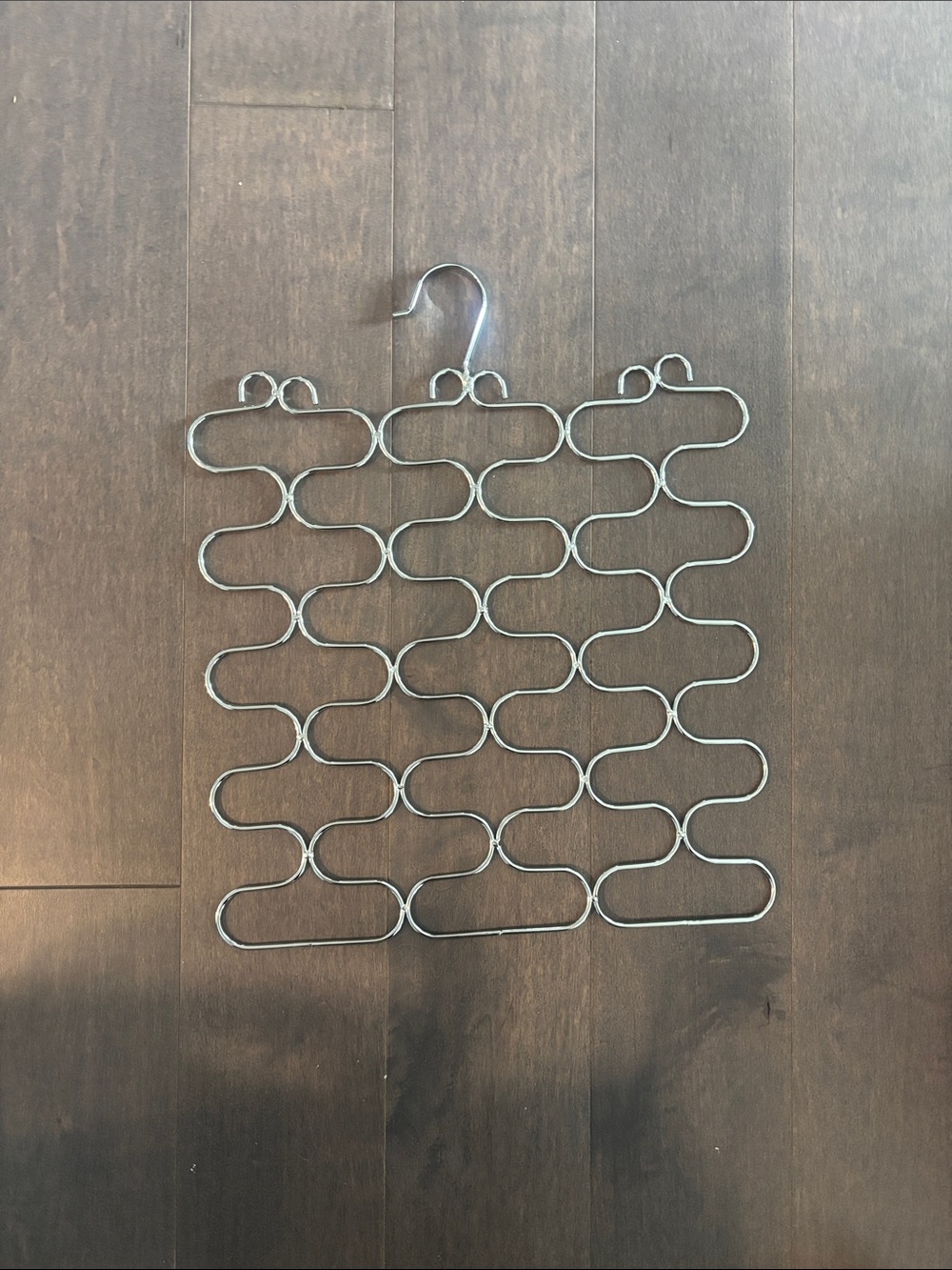 Hanging Scarf Silver Multi loop Organizer